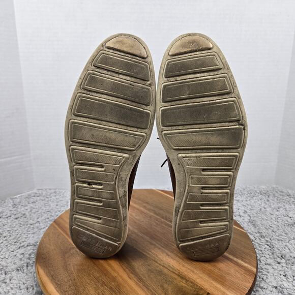 Cole Haan Mens 10.5M Original Grand Brown Woodbury Long Wingtip Casual Oxford - Picture 8 of 12